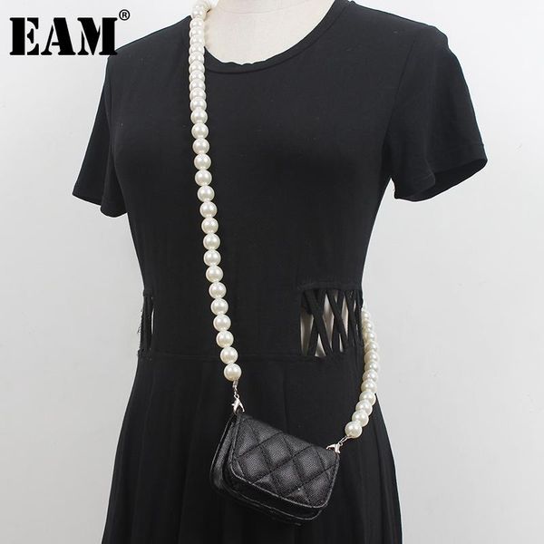 

belts [eam] women pu leather pearl split joint elegant personality accessories fashion tide all-match spring autumn 2021 1dd8187, Black;brown
