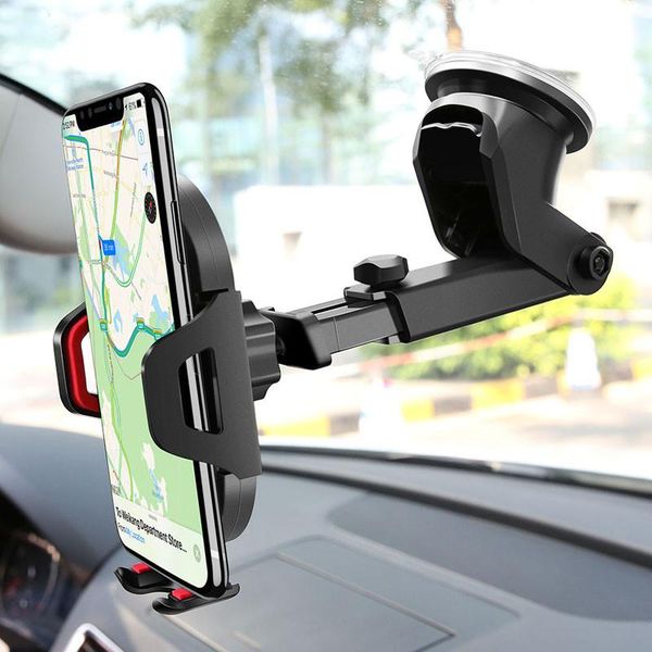 

for huawei phone holder windshield gravity suction cup long rod height adjustable mobile cell mounts & holders