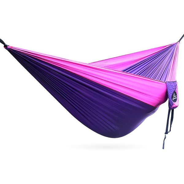 

hammocks hammock hanging purple double with ropes carbine