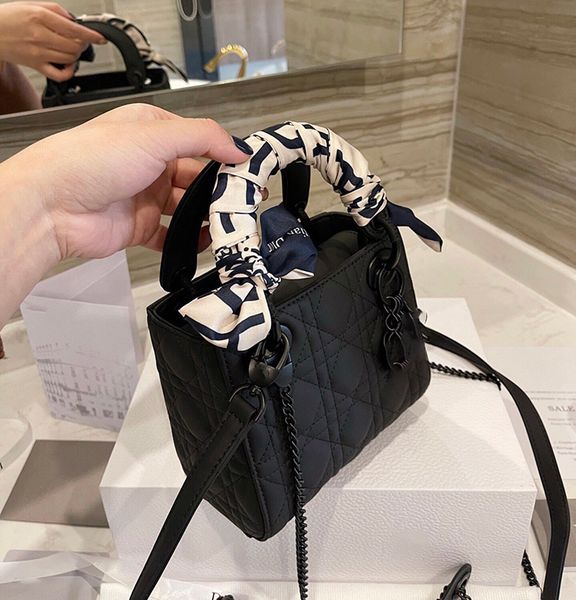 

2021 ladies shoulder bag handbag brand designer classic luxury leather material houndstooth pattern