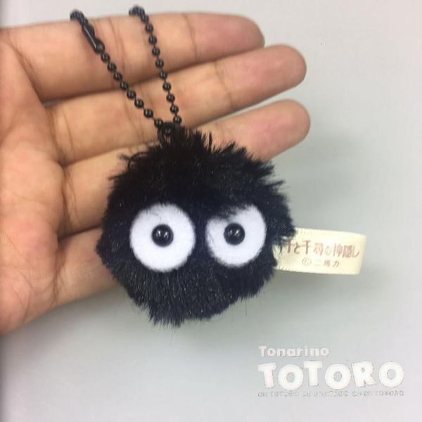 

keychains my neighbor totoro brand wholesale plush mini soot sprite spirited away dust black elf toys, Silver