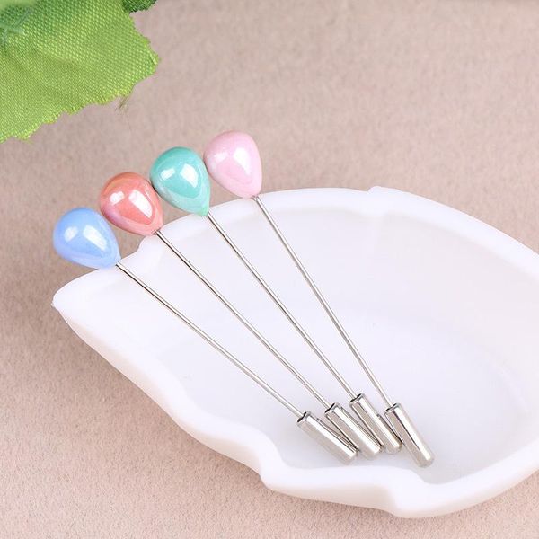 

pins, brooches 12pcs hijab pins set scarf pearls muslim women safety pin headscarf brooch random color, Gray