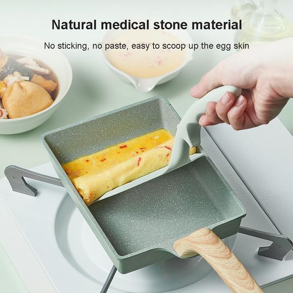 

pans non stick egg frying pan pancake japanese cast iron skillet kitchen cooking pot home breakfast maker cookware set