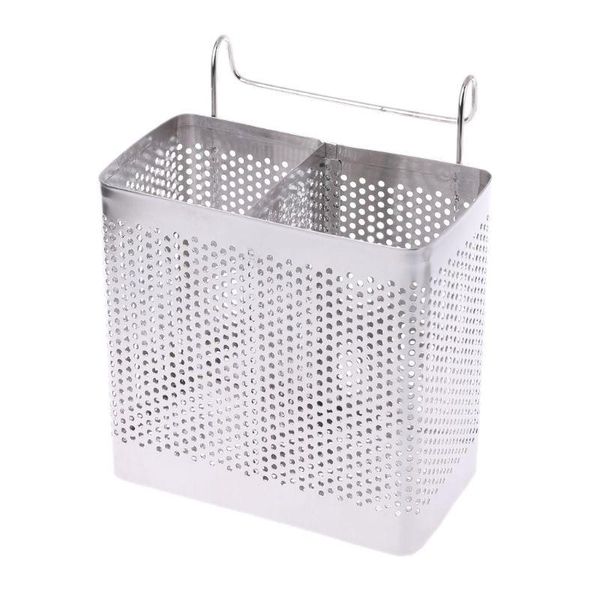 

storage bottles & jars kitchen hanging stainless steel chopsticks spoons fork cutlery holder organizer rack drainer