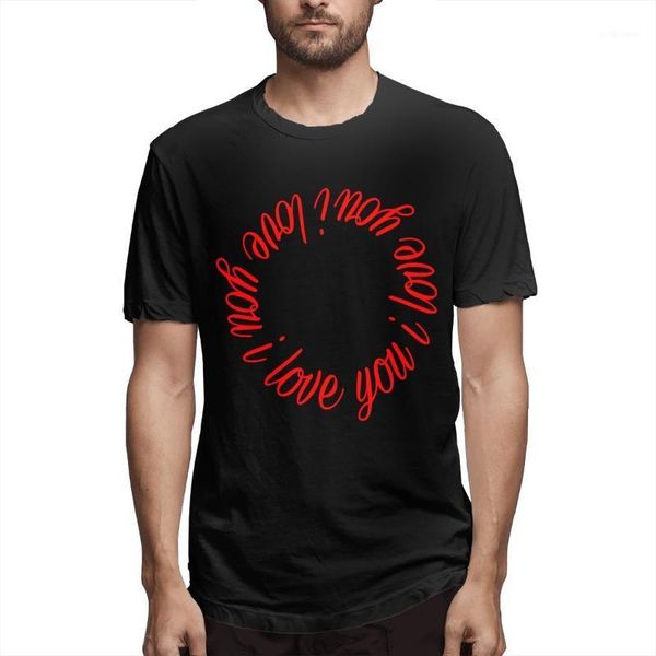 

love you men's short sleeve t-shirt summer fashion tees t-shirts, White;black