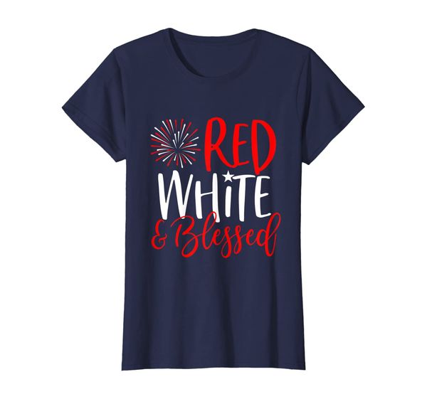 

Red White Blessed Shirt 4th of July Cute Patriotic America T-Shirt, Mainly pictures