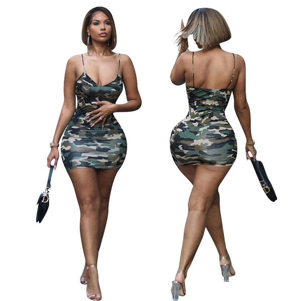 

casual dresses camouflage print summer mini dress strap sheath bodycon female vestidos, Black;gray