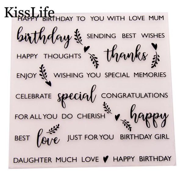 

pack happy birthday special thanks love letters embossing folders for scrapbooking card making decors craft tools