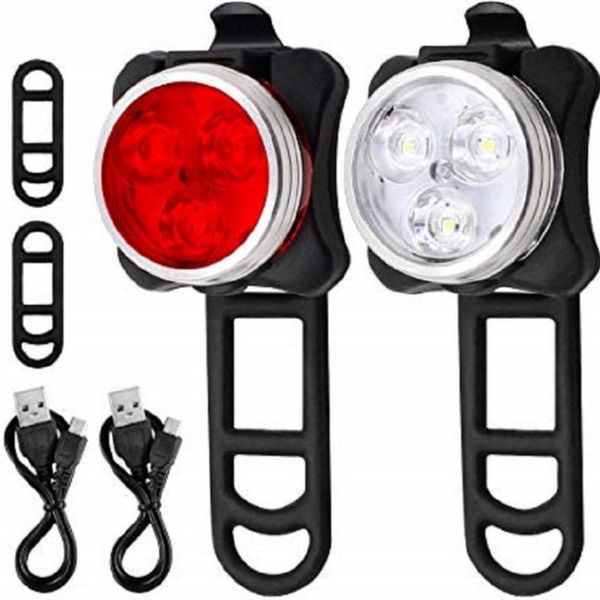 

bicycle light usb recharge bike taillight waterproof helmet pack bag tail safety warning cycling accessories lights