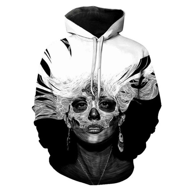 

men's hoodies & sweatshirts sweatshirt autumn men and women hoodie explosion long sleeve hooded collar clothing 3d print mens all-match, Black