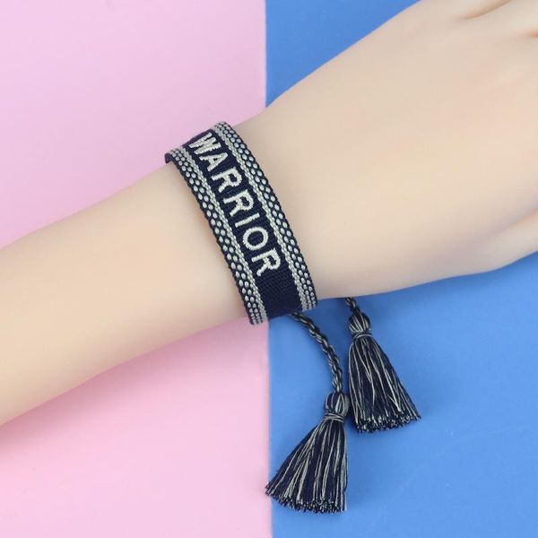 

tennis woven friendship bracelet for women 2021 boho cotton braided bracelets handmade embroidery rope customize jewelry, Golden;silver