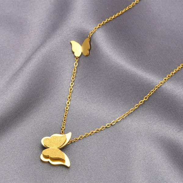 

chains korean fashion gold butterfly necklace, Silver