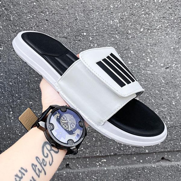 

slippers flops sports casual sandels summer flip shoes roman gladiator sandals sandalsslippers slides sandal fashion man mens, Black