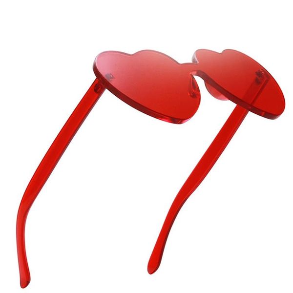 

sunglasses 2021 fashion cute retro love heart rimless women designer sun glasses eyewear candy color uv400, White;black