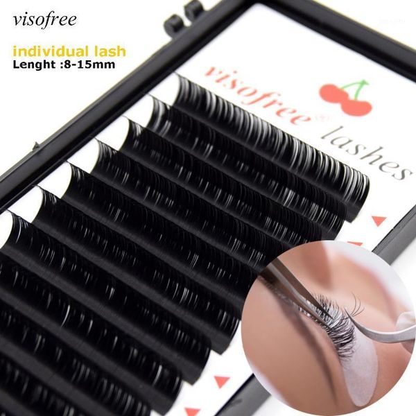 

visoeyelashes 12rows/tray mink lashes natural synthetic individual 8-15mm eyelash extension makeup maquiagem cilios1