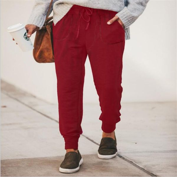 

women's pants & capris women jogger casual loose drawstring sweatpants sports soft trousers 2021, Black;white