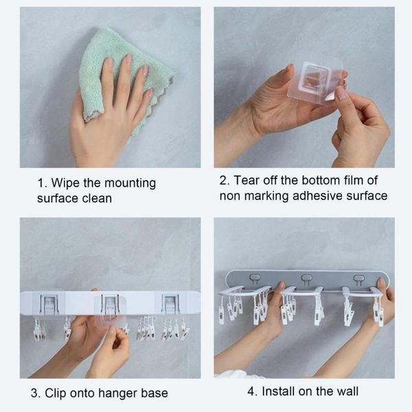 

hangers & racks useful clothes hanger space-saving abs storage rack punch drip clamp