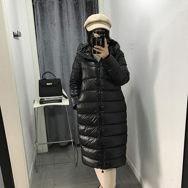 

women's down & parkas winter black jacket puffer with zipper hood 5900