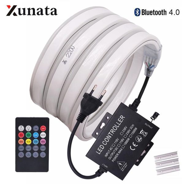 

strips rgb neon strip waterproof smd ribbon flexible led sign light with 750w 1500w controller & bluetooth remote 110v 220v