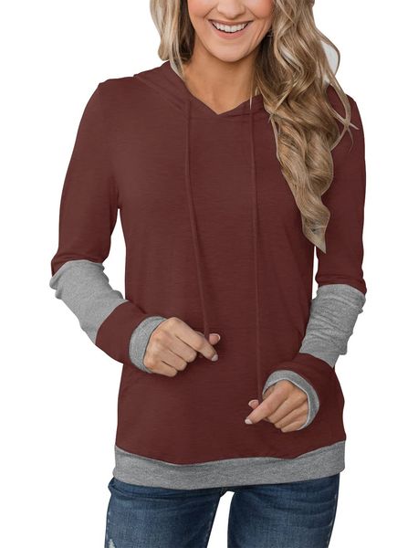 

2021 new multi panel hoodie long sleeve lightweight pullover, White