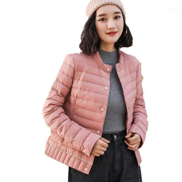 

women's down & parkas swyivy light weight coats women winter warm coat 2021 female short design nice duck lady outwear1, Black