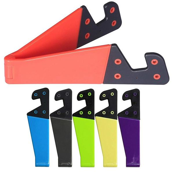 

cell phone mounts & holders 2pcs deskstand portable foldable v model mobile mount holder for 5 6 7 8 plus x xs xmas