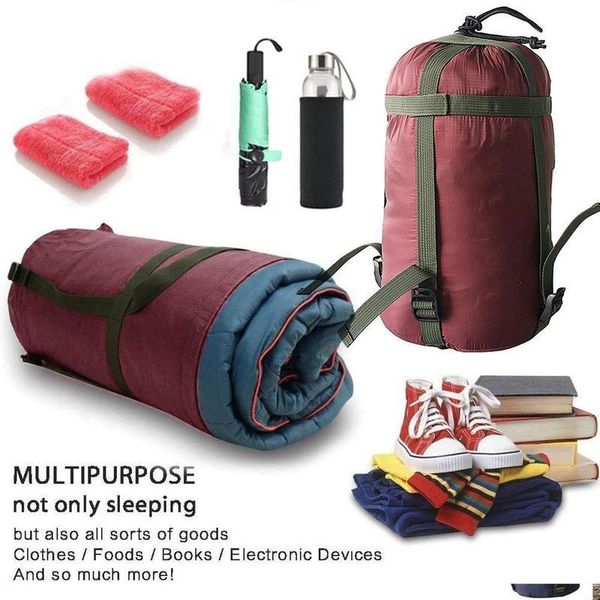 

outdoor waterproof compression stuff sack convenient lightweight sleeping bag storage package for camping travel drift hiking bags