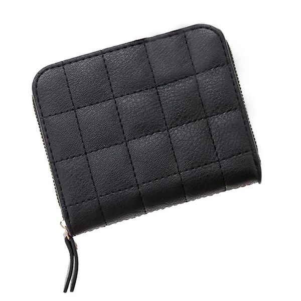 

wallets women's wallet card holder nubuck chess small zipper coin purse female clutch money bag england #lr3, Red;black