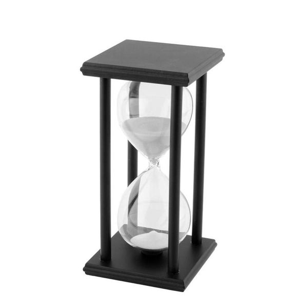 

other clocks & accessories 60min black wooden white sand sandglass hourglass clock timer home decor