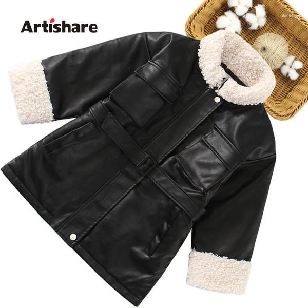

jackets coat for girl solid color girls fur coats cotton padded children's winter kids clothes 6 8 10 12 141, Blue;gray