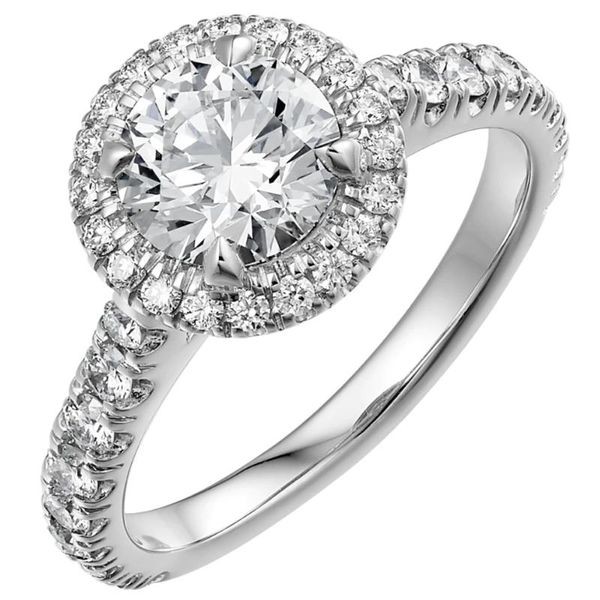 

cluster rings 18k au750 white gold ring women wedding anniversary engagement party round moissanite diamond elegant romantic trendy cute, Golden;silver