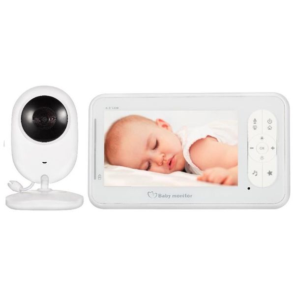 

babykam vigilabebes con camara cry baby video monitor 4.3 inch lcd ir night vision intercom temperature sensor vox vigila bebes monitors