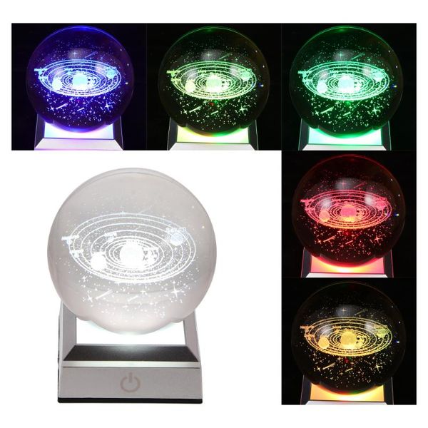

novelty items 1pc crystal light table deskdecoration (silver)