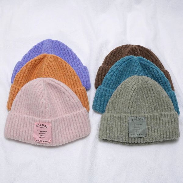 

women's winter wool hat fashion beanies female knit soft striped cashmere knitted beanie for man panama hats, Blue;gray