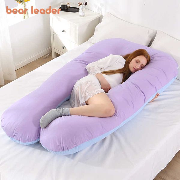 

bear leader pregnant u-shaped pregnant pillows multifunctional waist protection cushion fashion pillow cotton soft accessories 210708