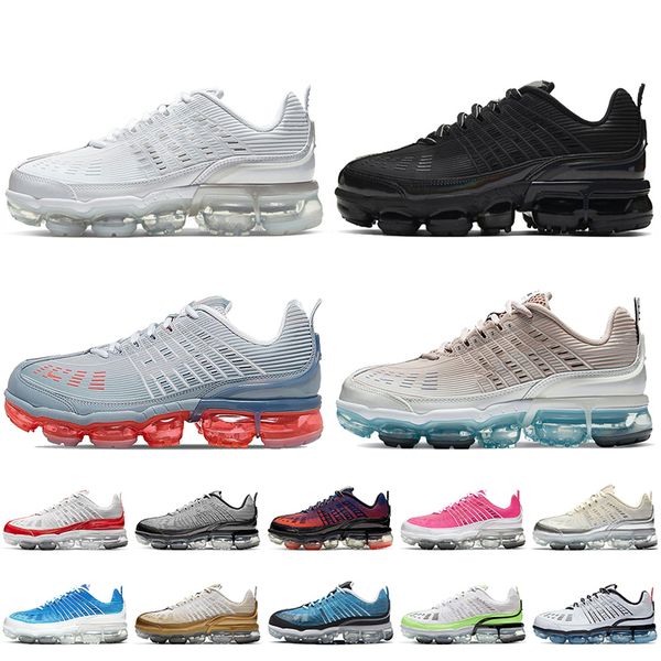 

wholesale women mens tn plus 360 running shoes big size 13 triple white black metallic silver cream ghost green trainers sneakers
