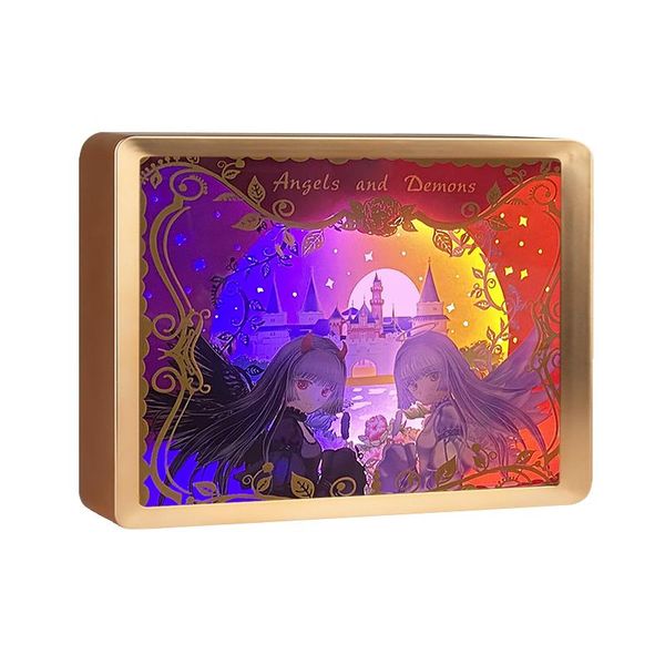 

frames drop paper cut light box wholesale custom 7 sheet diy angels novelties girlfriend gift led lamp room decoration