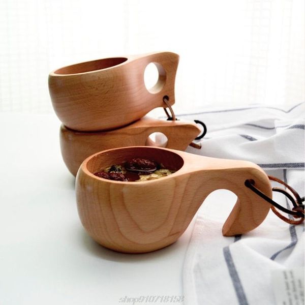 

creative kuksa wood cup handmade drinking mug wooden crafts home decoration gift m03 21 drop cups & saucers