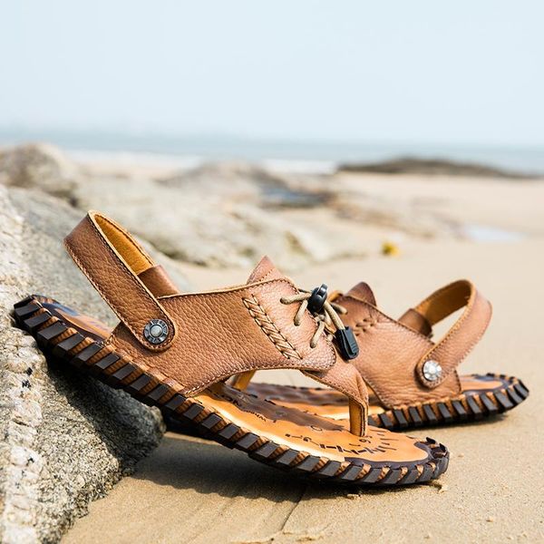 

slippers sandalias para hombre breathable shoes men's sneakers soft flip flops sandali da uomo comfortable casual men, Black