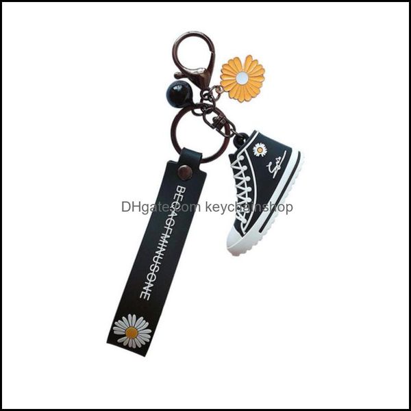 

keychains fashion aessories mini sile shoes keychain bag charm woman men kids key ring gifts daisy sneaker holder chain drop delivery 2021 l, Silver