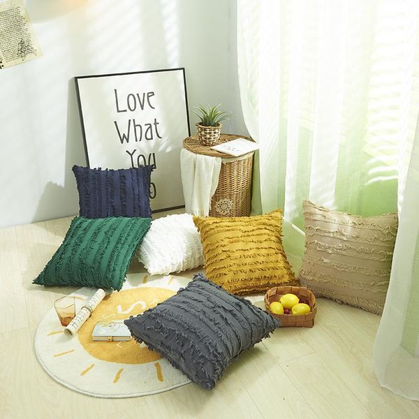 

pillow case cotton double-sided tufting northern european-style ins cover home sofa cases