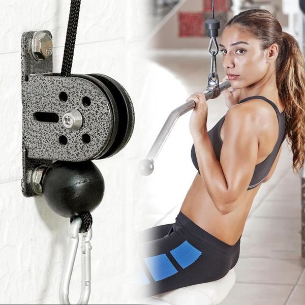 

accessories single pulley block steel swivel lifting rope fixed bearing silent roller withstand 300kg gym exercise