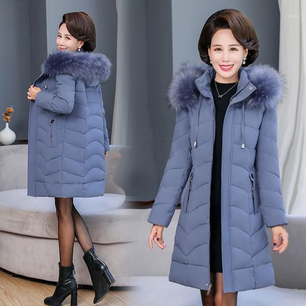 

women's down & parkas 2022 women winter jacket thick hooded cotton padded coats female casual ladies oversized outwear plus size 6xl x9, Black