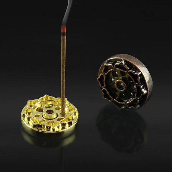 

fragrance lamps 9 holes incense plate for stick cone chinese traditional lotus metal burner holder craft