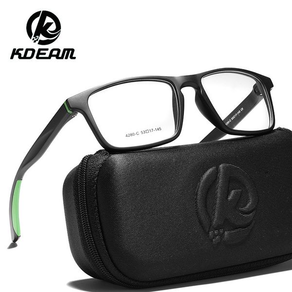 

men's and women's light tr90 flat lens square myopia glasses student optical frame 4280-c, White;black