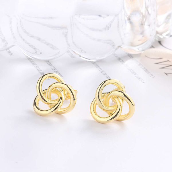 

circle knotted earrings female version simple net red