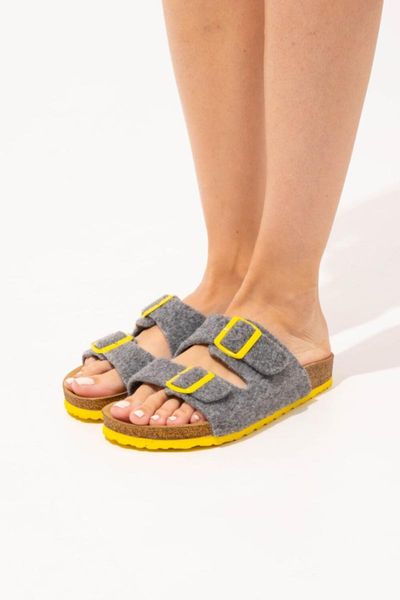 

slippers modern women 's slippers-gray/yellow, Black