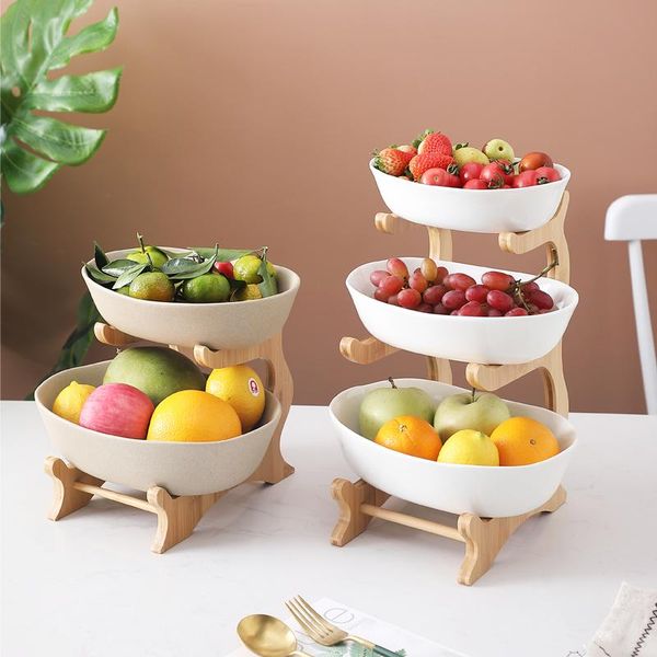 

dishes & plates creative ceramic candy dish multi-layer fruit sushi plate snack modern dried dessert basket dinnerware