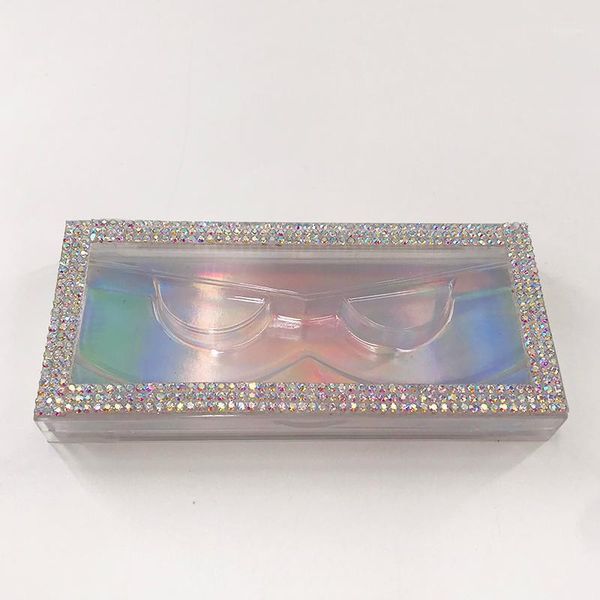 

empty diamond lash box bling glitter mink eyelash case without eyelashes1