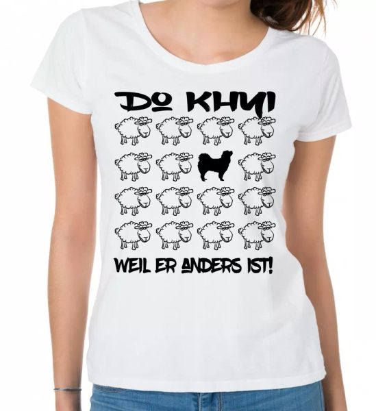 

do khyi womens t-shirt black sheep by siviwonder women dog dogs fashion, White;black